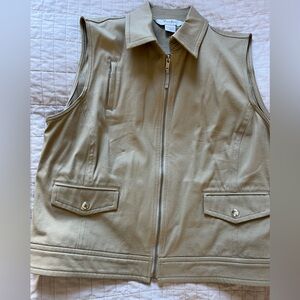 Tan Jay Petite Cotton Zip Vest